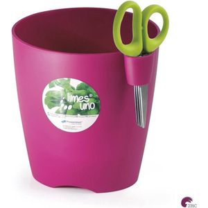 Cosy & Trendy Limes Uno Kruidenpot Met Schaar - 1L3 - Ø 13 cm x 14 cm - Fuchsia