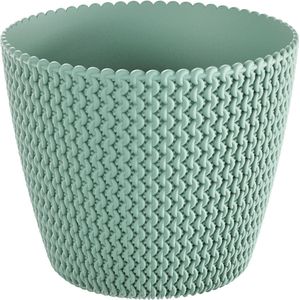 Prosperplast plantenpot/bloempot Splofy - kunststof - mint groen - D22 x H19 cm - binnen/buiten