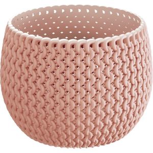 1x Stuks ronde roze Splofy kunststof bloempotten/plantenpotten 1,4 liter - 18 cm - binnen/buiten decoratie