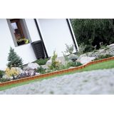 Flexibele graskant/tuin rand/kantopsluiting anti slakken grijs losse elementen met een totale lengte van 1,9 meter