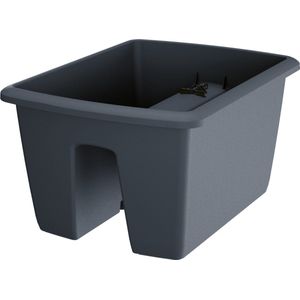 Prosperplast Plantenbak - balkon plantenpot - antraciet - kunststof - 40 cm