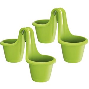 Bloembak Balkonbak Respana Twins 46x22x34cm LIME Prosperplast / 2 STUKS ! /