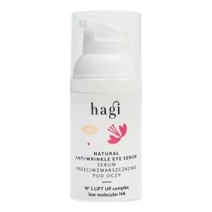 Hagi Power Zone - Sérum contour des yeux naturel anti-rides et liftant avec acide hyaluronique, extrait de fleur, galactans, 15 ml