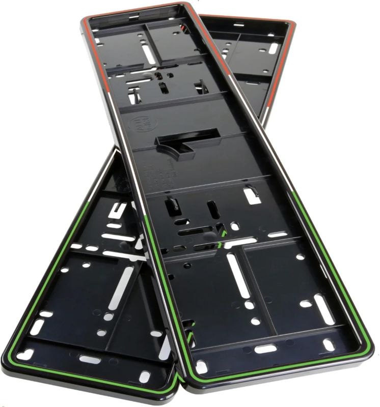 Alti Giri MONO Premium Kentekenplaathouders - Italiaanse Vlag Stijl - 2 Stuks