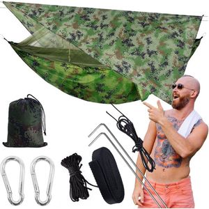 Reishangmat - met klamboe & tarp - 260x140cm - camouflage