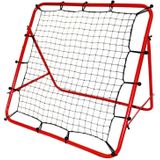 Rebounder voetbal - 100x100x70cm - staal - rood, zwart