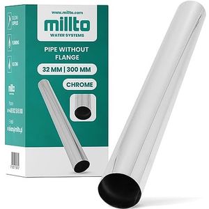 Millto™ Dompelbuis felsbuis buis sifon 32 mm 300 mm chroom wastafel verlenging verstelbare buis flessensifon wastafel