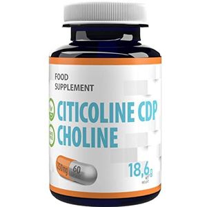 Citicoline CDP Choline 250mg 60 Veganistische Capsules, Hoge Sterkte, Geen Vulstoffen of Bulkers, Geen GMO