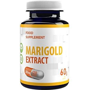 Luteïne 30mg Meso-zeaxanthine 9mg Zeaxanthine 6mg Complex uit Goudsbloemextract 120 Vegan Capsules 300mg, Certificaat van Analyse door AGROLAB Duitsland, Hoge Sterkte