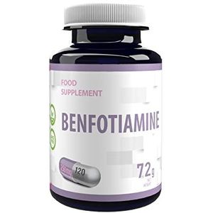 Benfotiamine 250mg 120 Vegan Capsules, Certificaat van Analyse door AGROLAB Duitsland, Hoge Sterkte, Gluten-, GMO-vrij