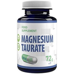 Magnesium Tauraat 2000mg per portie 120 Vegan Capsules, puur, zonder vulstoffen