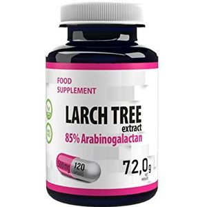 Arabinogalactan (Lariksboom Extract) 500mg 120 Vegan Capsules, hoge dosis supplement, Gluten- en GGO-vrij
