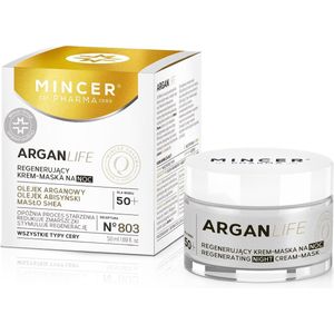 Mincer Pharma ArganLife 50+ crème-masker na nacht regenerujący 50ml
