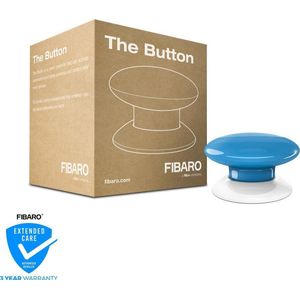 FIBARO The Button Blue/Z-Wave Plus draadloze draagbare schakelknop, blauw, FGPB-101-6