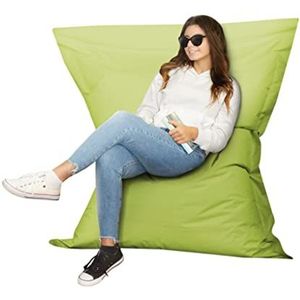 AD.CON Outdoor & Indoor Eco-zitzak met eco-vulling, Puff, reuzenzitzak, relaxstoel, zitkussen, vloerkussen, Bean Bag 350L (groen)