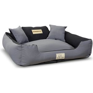 KINGDOG - Hondenbed / Dierenmand 75x65 cm - grijs/zwart