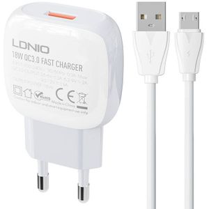 LDNIO A1306Q 18W Wall Charger + MicroUSB Cable