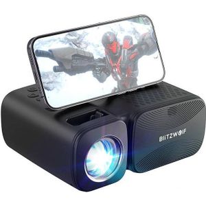 BlitzWolf BW-V3 Mini LED Projector with Wi-Fi and Bluetooth in Black