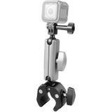 Puluz motorcycle mount voor sports cameras (DJI, GoPro, Insta360) (zwart)