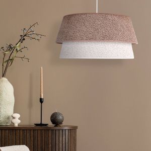 Euluna Hanglamp Boucle, Ø 50 cm, cappuccino/ecru