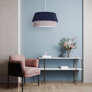 Euluna Hanglamp Boucle, Ø 50 cm, blauw/grijs