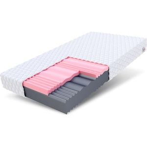 FDM Select Matras 90 x 200 cm, koudschuim, hoogte 14 cm, hardheidsgraad H3 en H4, visco-schuim, Öko-Tex-gecertificeerd, geschikt voor mensen met allergieën, jersey overtrek, wasbaar