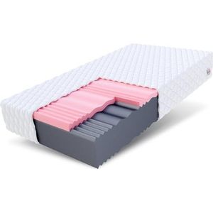 FDM Select Max Double matras, 140 x 200 cm, koudschuim, hoogte 24 cm, hardheidsgraad H3 en H4, visco-schuim, Öko-Tex-gecertificeerd, geschikt voor mensen met een allergie, jersey overtrek, wasbaar