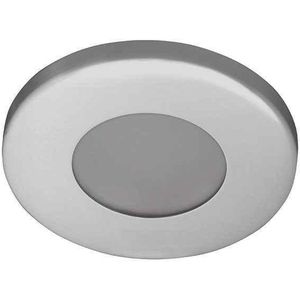 Kanlux inbouwspot rond, plaatstaal/glas, chroom, 230V, GU10, IP65