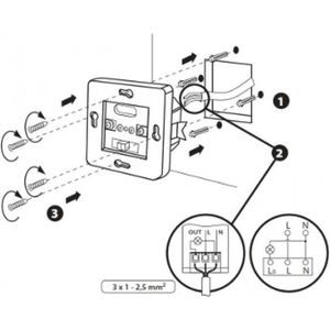 Kanlux S.A. - LED Bewegingssensor inbouw 150° - PIR infrarood bewegingsmelder - 230V max. 1200W - IP20
