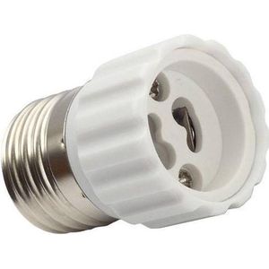 Verloopfitting E27-GU10 - lampfitting - wit