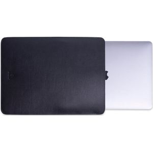 Baltan Leren Laptop Sleeve - Voor MacBook - Laptophoes - 13 inch - Zwart