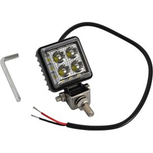 LED Werklamp 12V/24V 50x50mm 7W met kabel