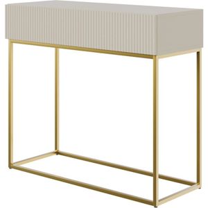 Selsey Veldio - Kaptafel 90 cm - Wit met gouden poten
