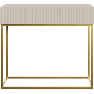 Selsey Veldio - Kaptafel 90 cm - Wit met gouden poten