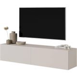 Selsey Bisira TV-kast, Melamine, Taupe (grijs-beige), 140 cm