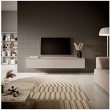 NADUVI - Sara - TV-Meubel - Lichtgrijs - Gelamineerd Hout - 175x31.6x30 cm