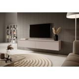 NADUVI - Sara - TV-Meubel - Lichtgrijs - Gelamineerd Hout - 175x31.6x30 cm