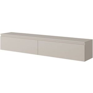 NADUVI - Sara - TV-Meubel - Lichtgrijs - Gelamineerd Hout - 175x31.6x30 cm