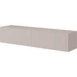 Selsey Veldio - RTV 140 cm - Grijs beige met gefreesde fronten
