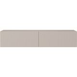 Selsey Veldio - RTV 140 cm - Grijs beige met gefreesde fronten