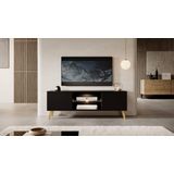 Selsey TV-kast, Engineered Wood, zwart, 140 cm