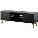 Selsey TV-kast, Engineered Wood, zwart, 140 cm