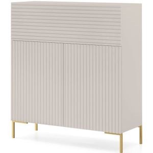 Selsey Lammelo - ladekast 92 cm - hoge - grijs beige