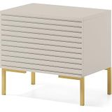 Selsey LAMMELO nachtkastje, melamine, grijs-beige, compact