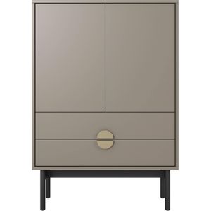 Selsey Stoon - Hoge Dressoir - 85 cm - Beige/Cappuccino