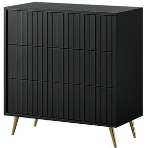Selsey Commode, Engineered Wood, zwart, 79 cm