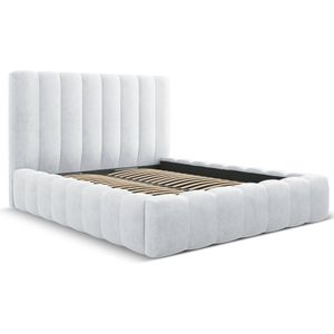 Milo Casa Bedframe Gina met Opbergruimte - 140 x 200 cm - Geweven - Lichtgrijs