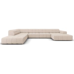 Cosmopolitan Design Chicago U-bank - Hoek Links - Chenille - Lichtbeige