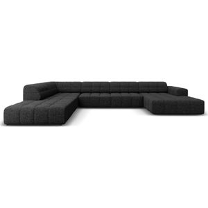 Cosmopolitan Design Chicago U-bank - Hoek Links - Chenille - Zwart