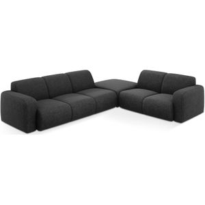 Hoekbank Lola rechts chenille met hocker | Windsor & Co
